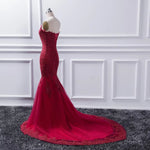 Beautiful Rhinestine and Lace Red Prom/Bridesmaid Dress