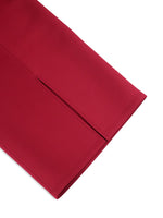 Red Long Sleeve Bodycon Bow Collar Dress